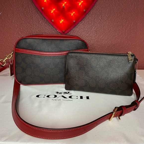 Coach Jes Crossbody & Large Double Zip Wristlet - Picture 2 of 10